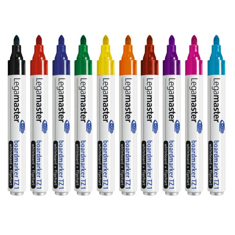 Legamaster Legamaster 7-110099 evidenziatore 10 pz Nero, Blu, Marrone, Verde, Blu marino, Arancione, Rosa, Rosso, Viola, Giallo  