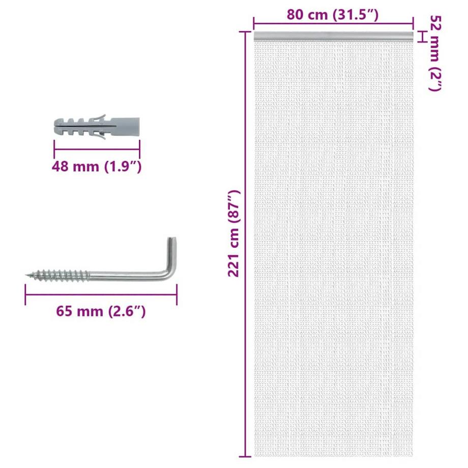 VidaXL Kettenvorhang aluminium  