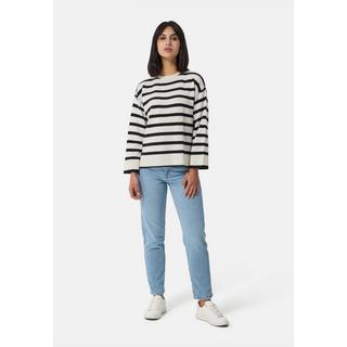 CASH-MERE.CH Pullover in cashmere girocollo a righe  