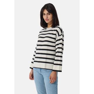 CASH-MERE.CH Pullover in cashmere girocollo a righe  