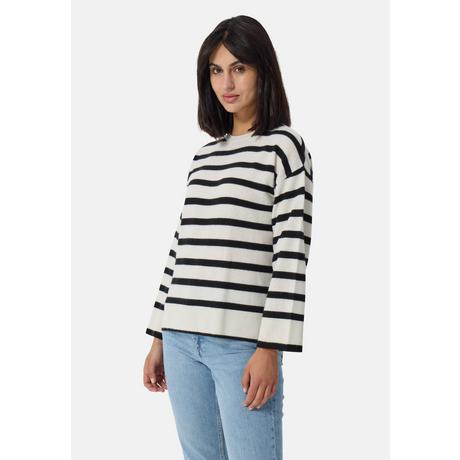 CASH-MERE.CH Pullover in cashmere girocollo a righe  