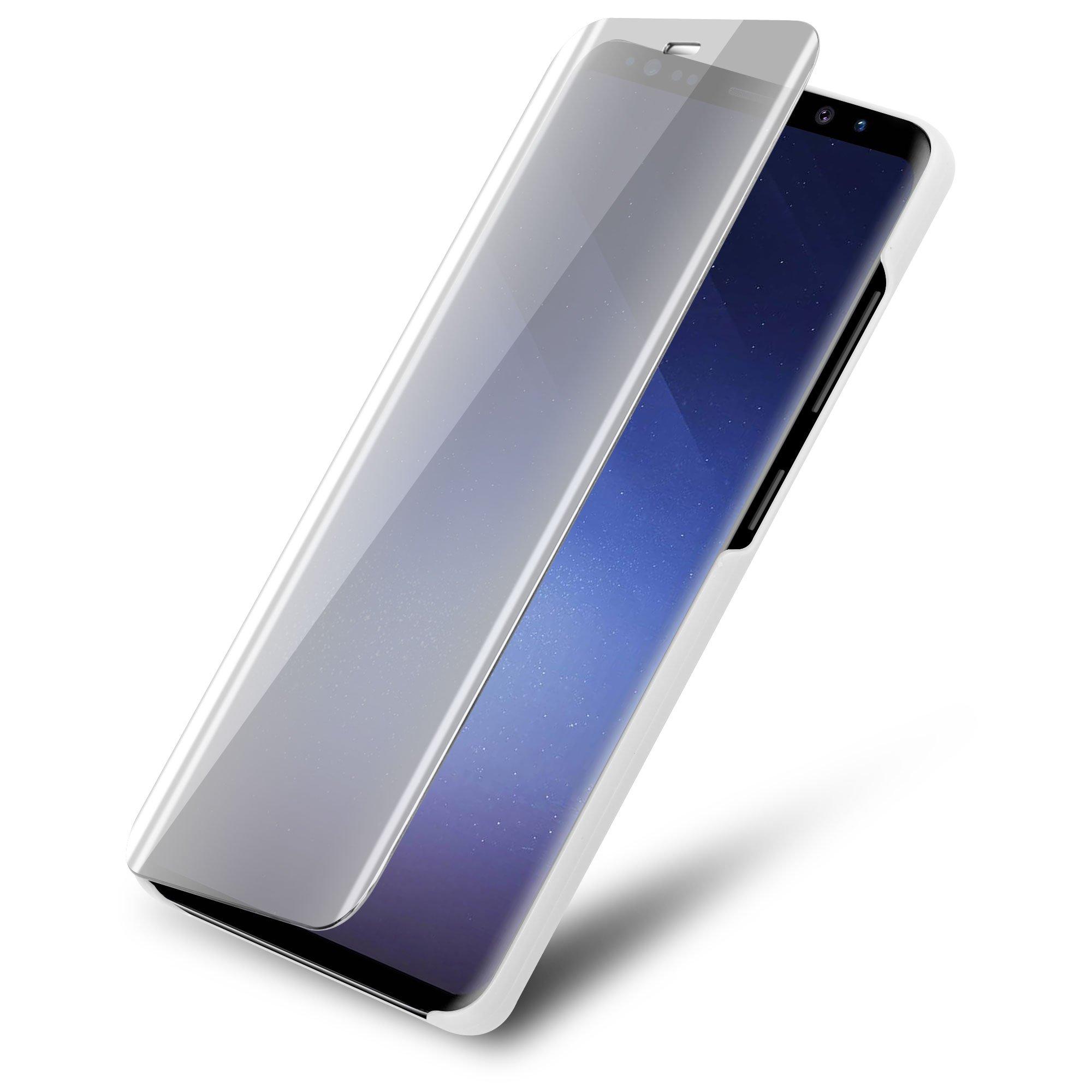 Cadorabo  Housse compatible avec Samsung Galaxy S9 - Clear View étui de protection miroir avec fonction de support Protection à 360 degrés 