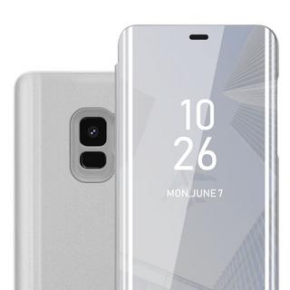 Cadorabo  Housse compatible avec Samsung Galaxy S9 - Clear View étui de protection miroir avec fonction de support Protection à 360 degrés 