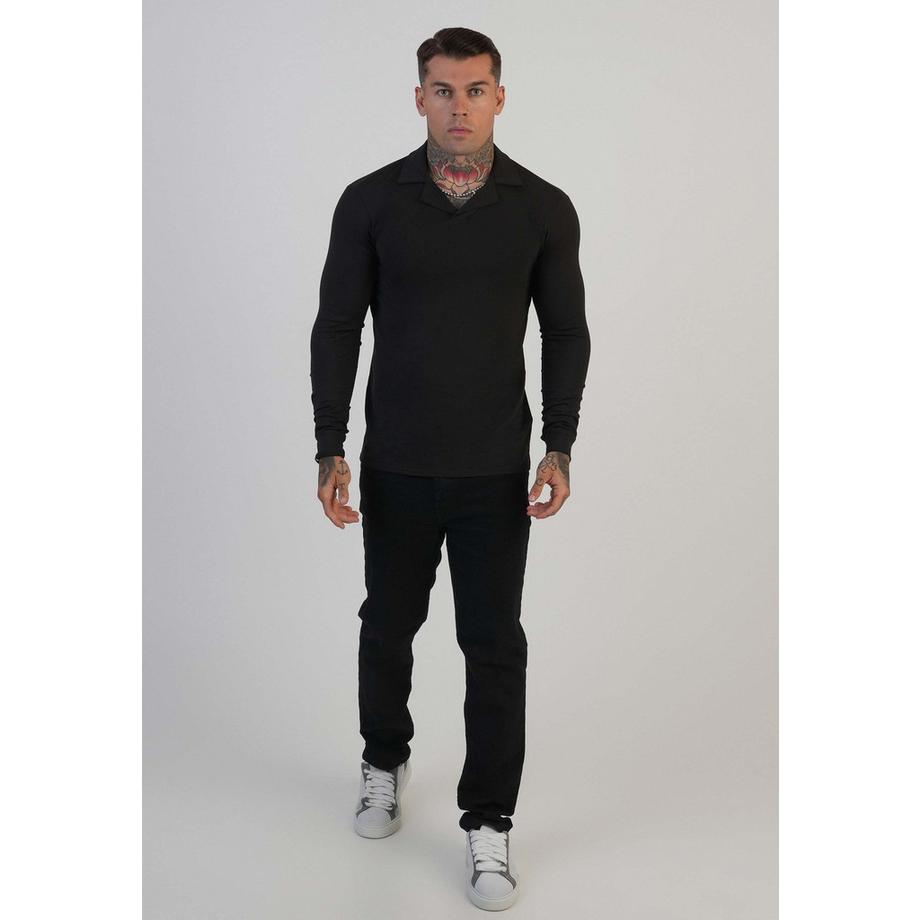 Sik Silk Langarmpolo Revere Polo  