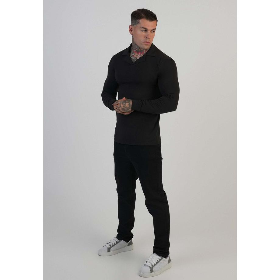 Sik Silk Langarmpolo Revere Polo  