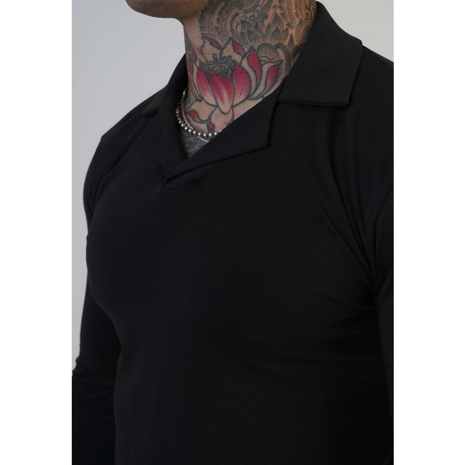 Sik Silk Langarmpolo Revere Polo  