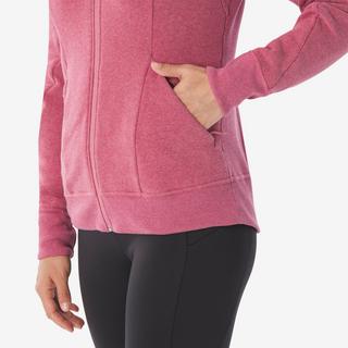 QUECHUA Wanderpullover mit Reissverschluss Polycotton  