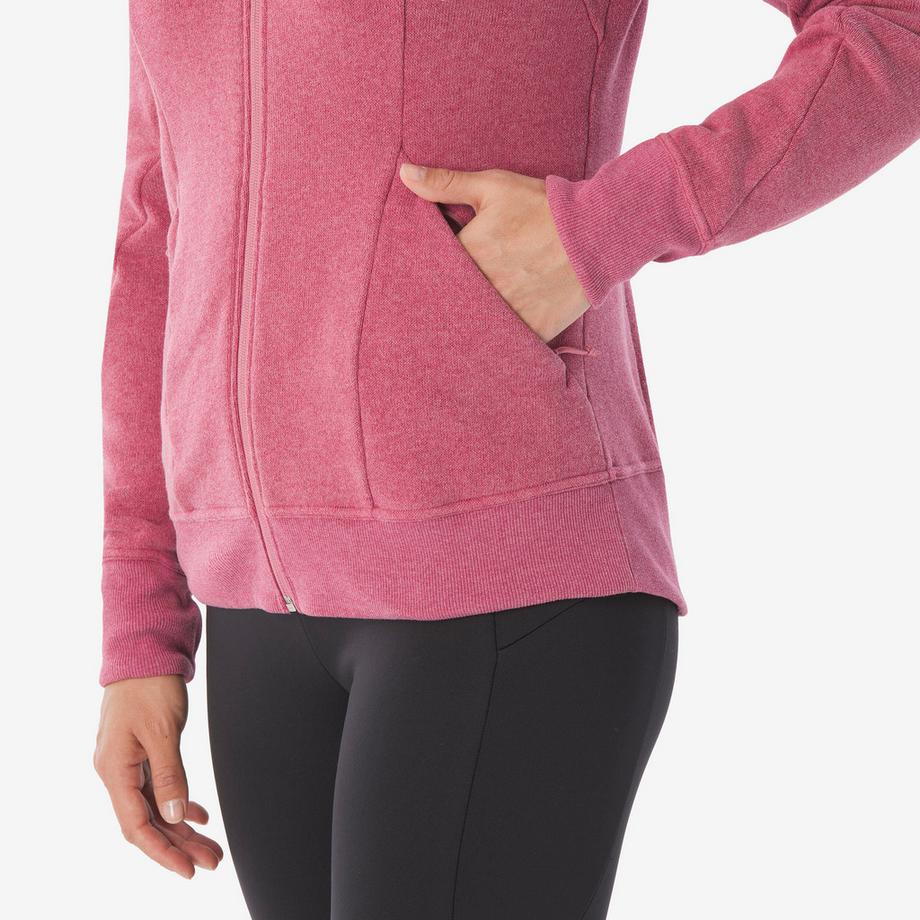 QUECHUA Wanderpullover mit Reissverschluss Polycotton  