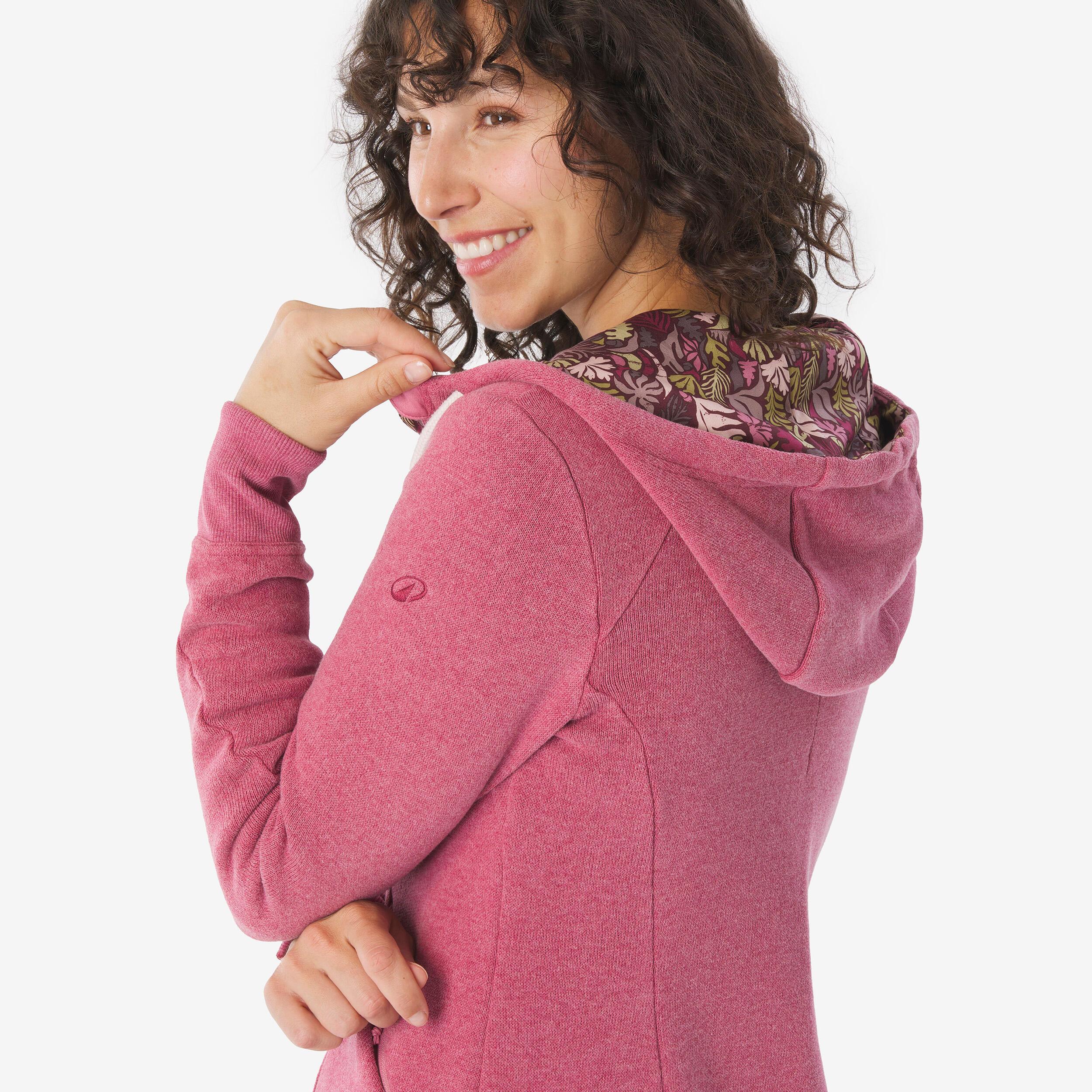 QUECHUA Wanderpullover mit Reissverschluss Polycotton  