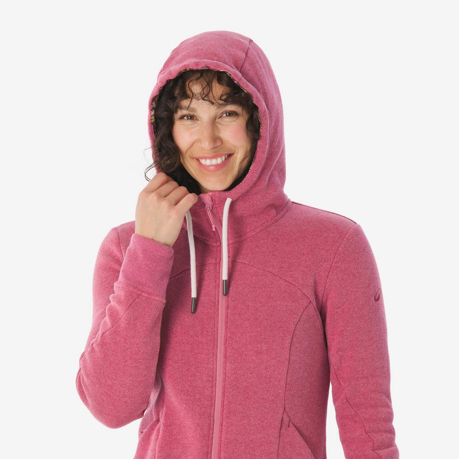QUECHUA Pull randonnée zippé polycoton  