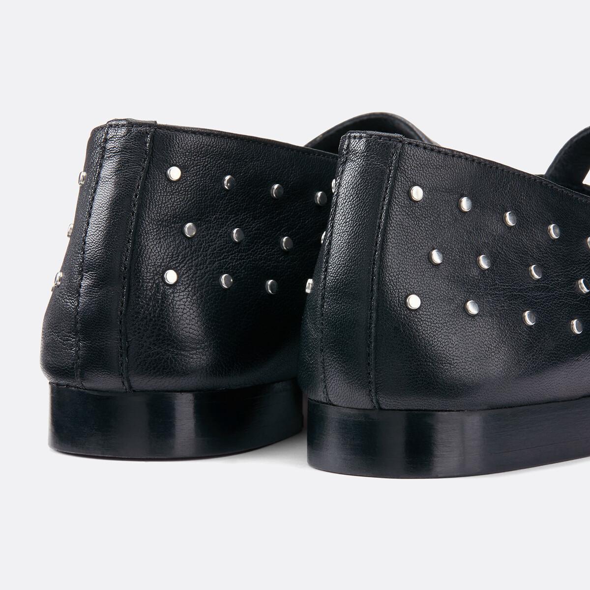 La Redoute Collections  Ballerina aus Leder mit Nieten 