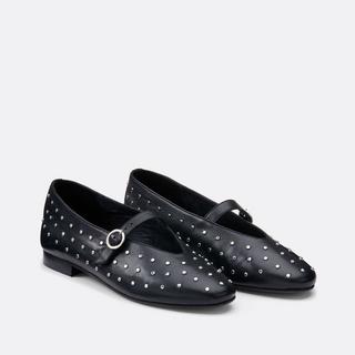 La Redoute Collections  Ballerina aus Leder mit Nieten 