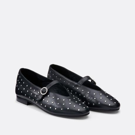 La Redoute Collections  Ballerina aus Leder mit Nieten 