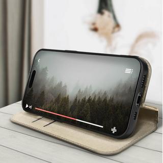 Avizar  Étui Portefeuille iPhone 15 Pro Max Or 