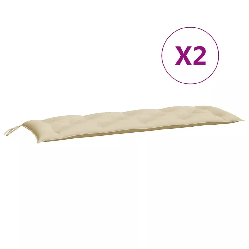 VidaXL - Coussin de banc de jardin tissu, One Size, Beige