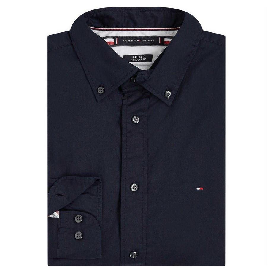 TOMMY HILFIGER  Core Flex Hemd, Popelin, Langärmlig 