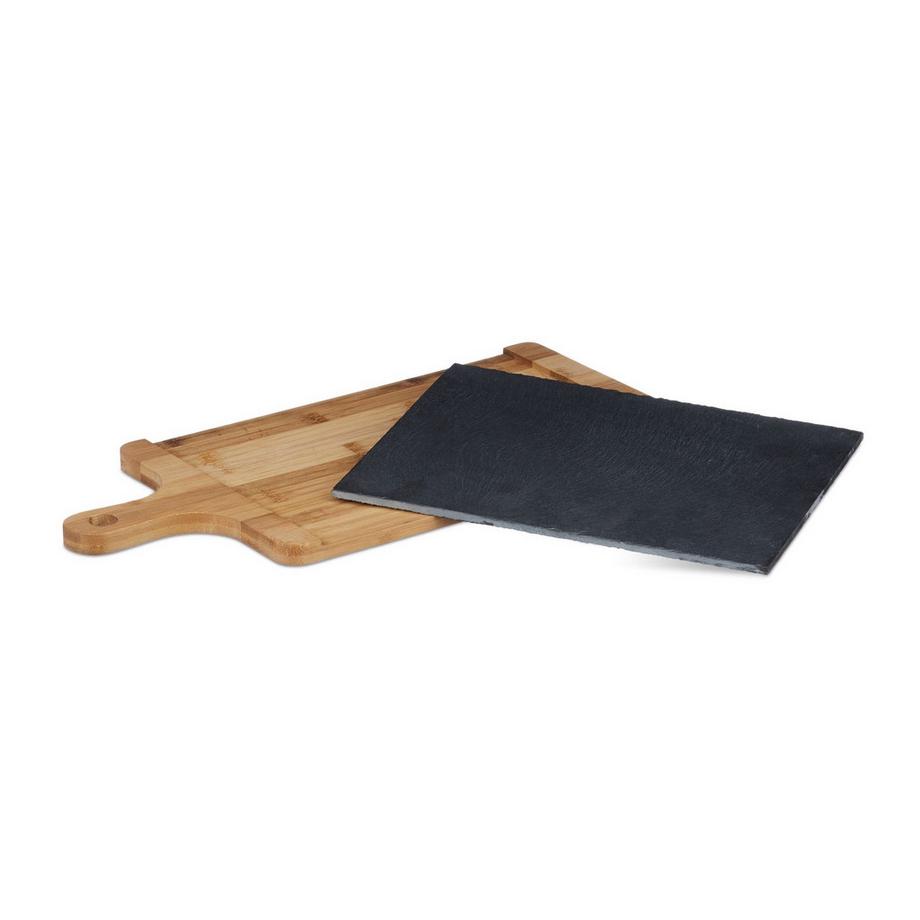 B2X  Plateau de service avec assiette en ardoise 
