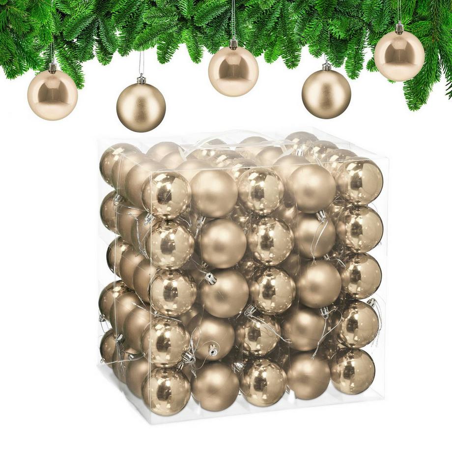 Set di palline per albero di Natale, confezione da 100