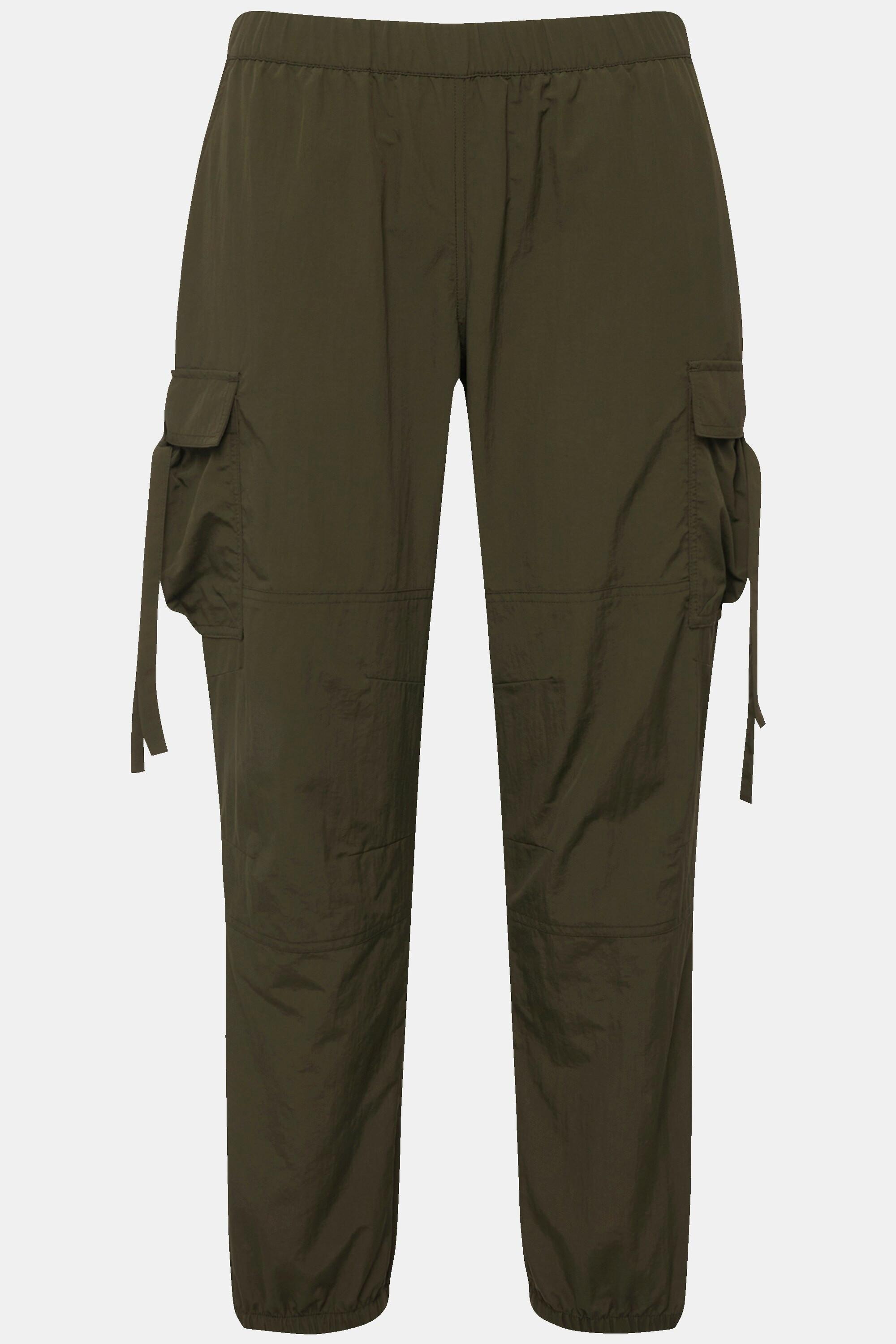 Ulla Popken  Pantalon cargo style militaire, avec taille élastique et cordon 