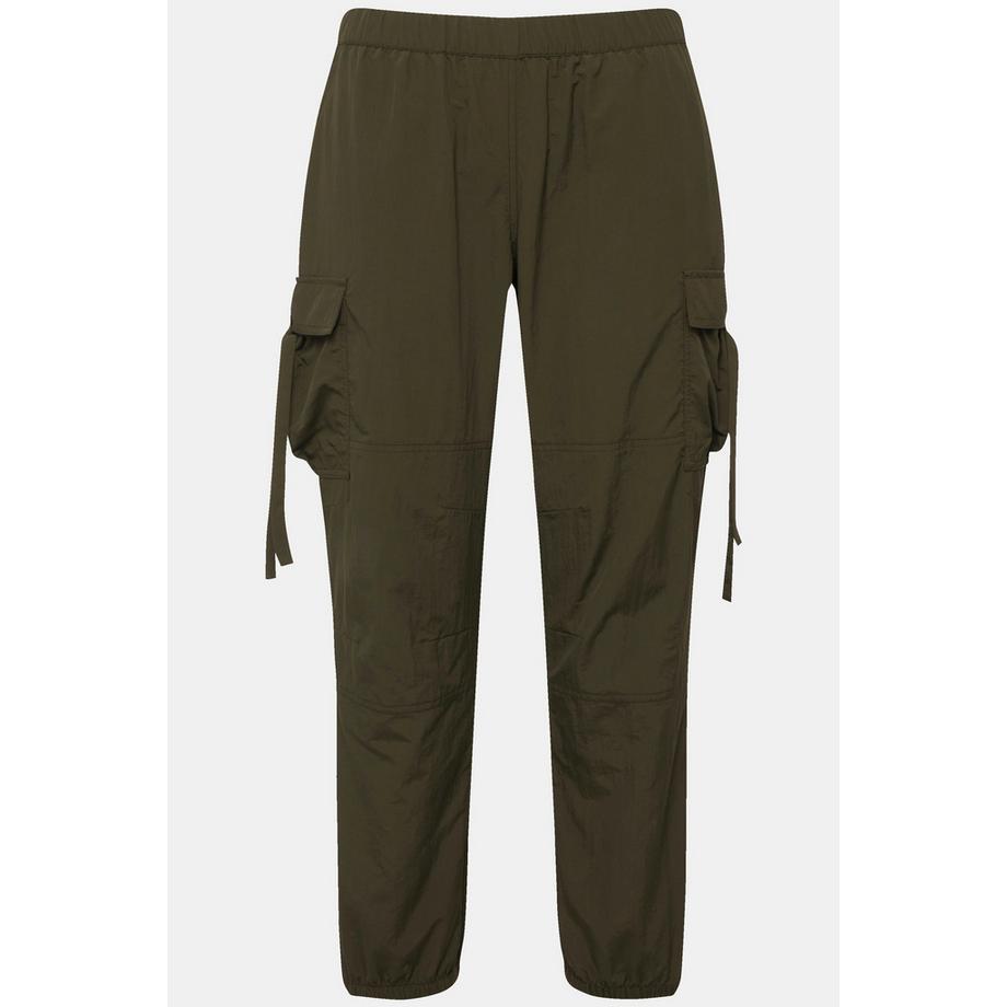 Ulla Popken Pantaloni Cargo Stile Utility Cintura Elastica Orli Elastici  