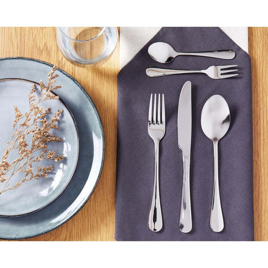 Beliani Set de 30 couverts en Acier inox  FUSILLI  