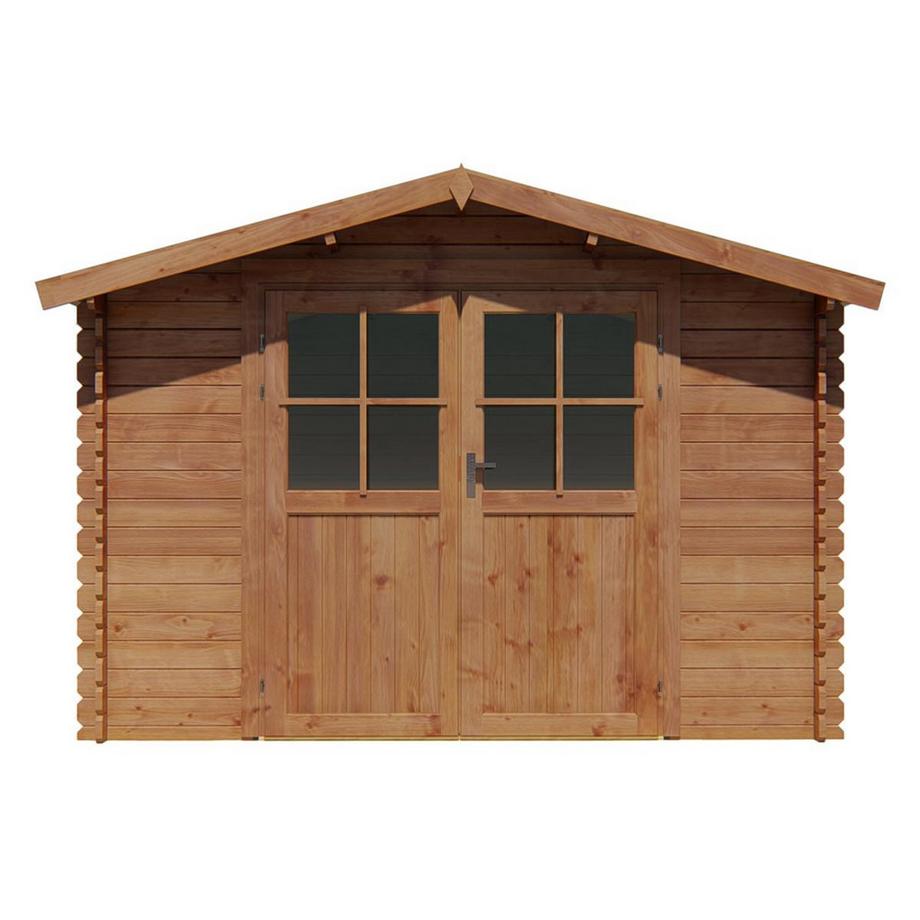 Gartenhaus - kesseldruckimprägniertem Holz - 9,91m² - Stärke 28 mm - HORTUSA