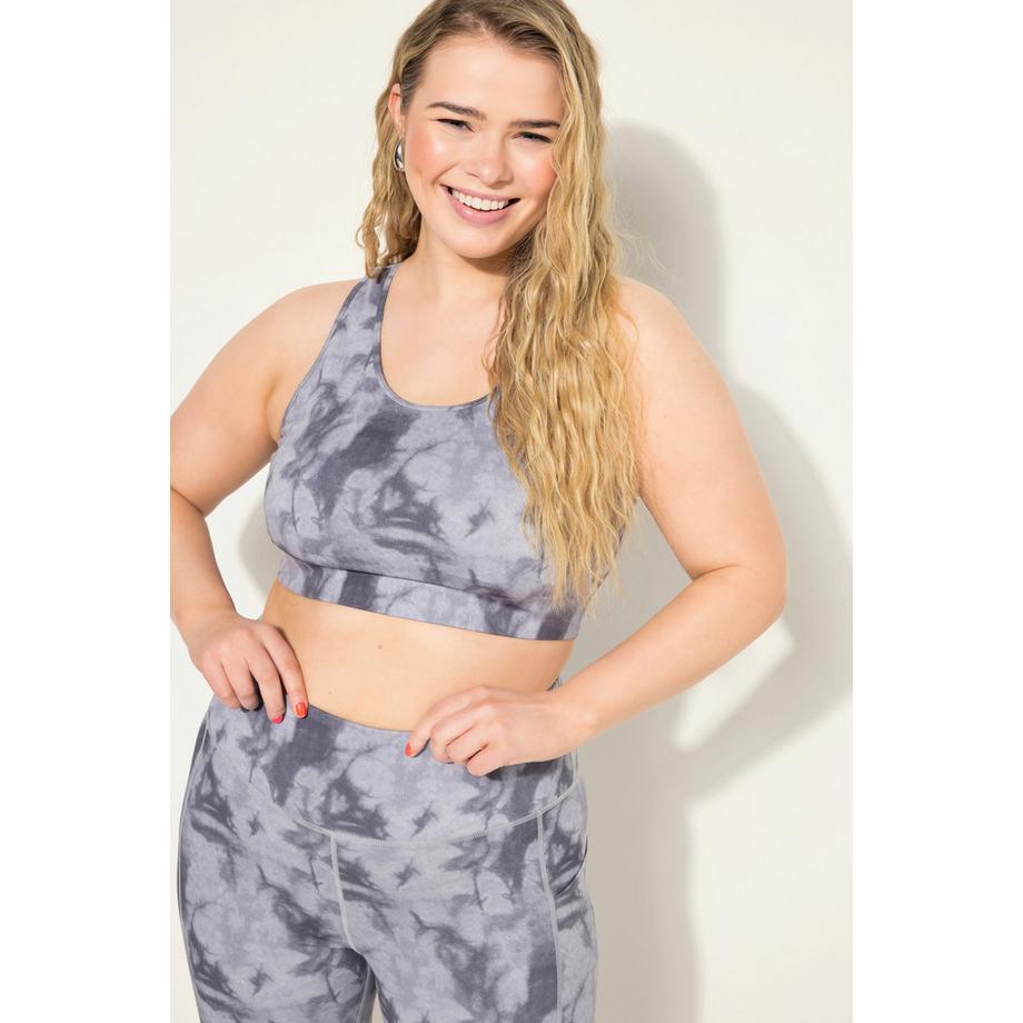 Studio Untold Bustier sportivo coppe morbide stampa batik racer back  