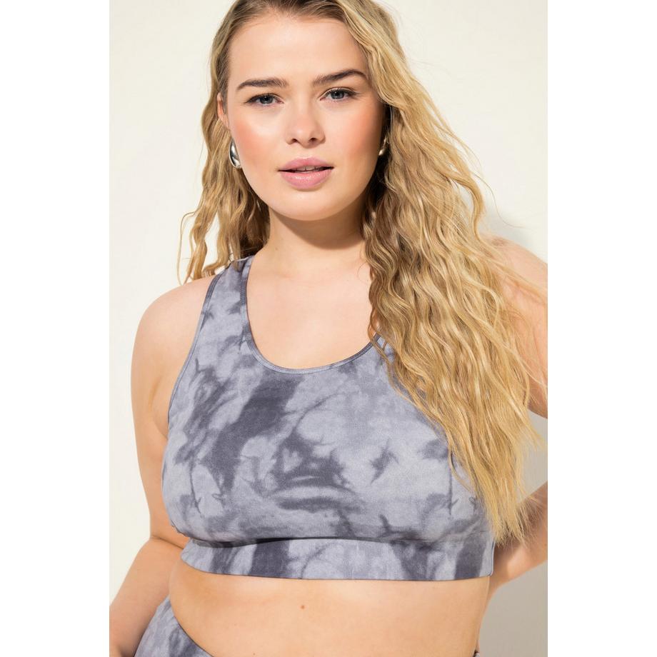 Studio Untold Bustier sportivo coppe morbide stampa batik racer back  