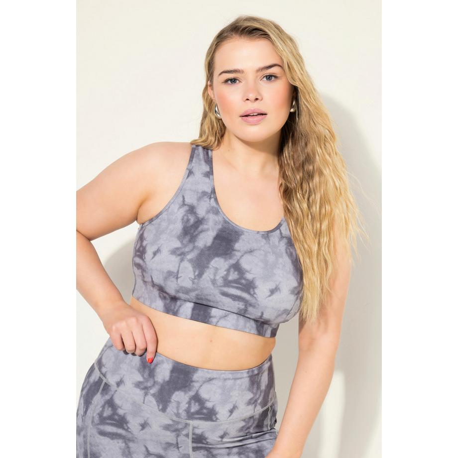 Studio Untold Bustier sportivo coppe morbide stampa batik racer back  