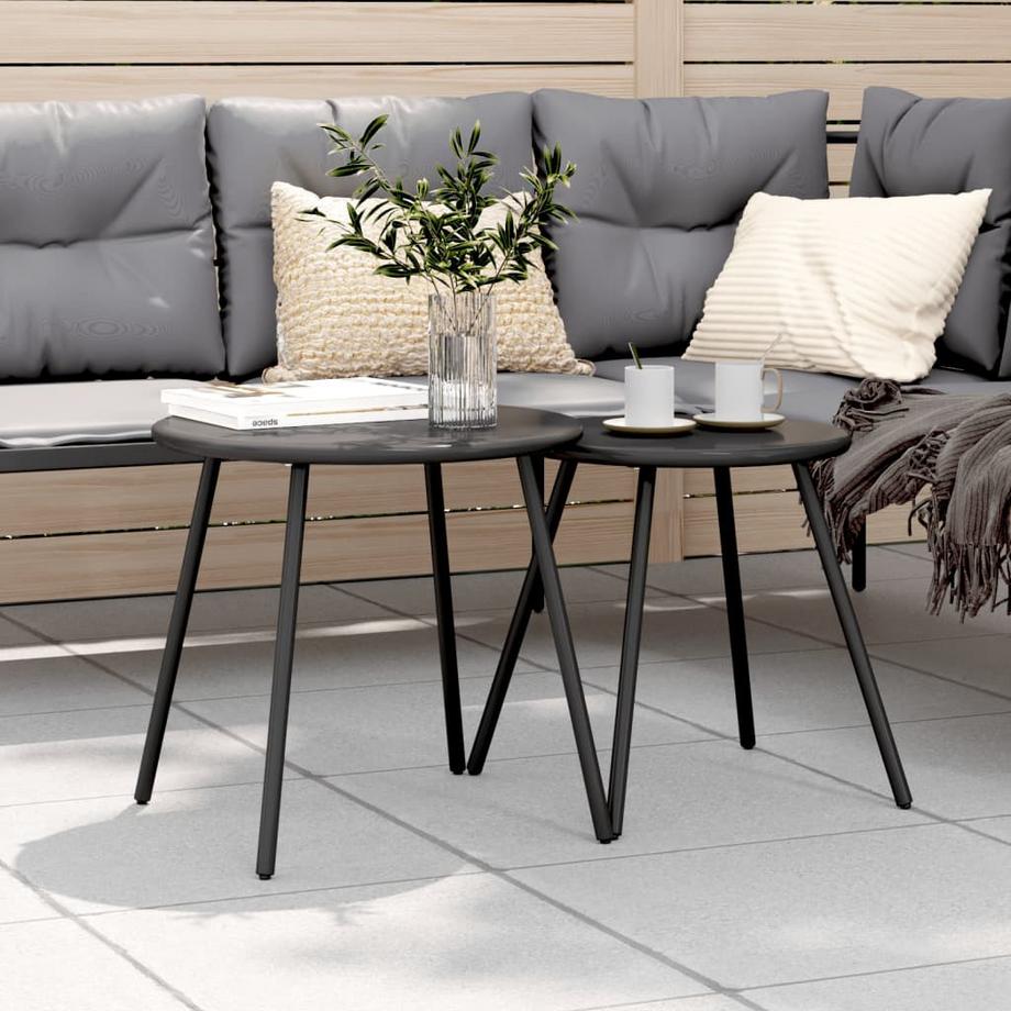 VidaXL Table basse de jardin acier  