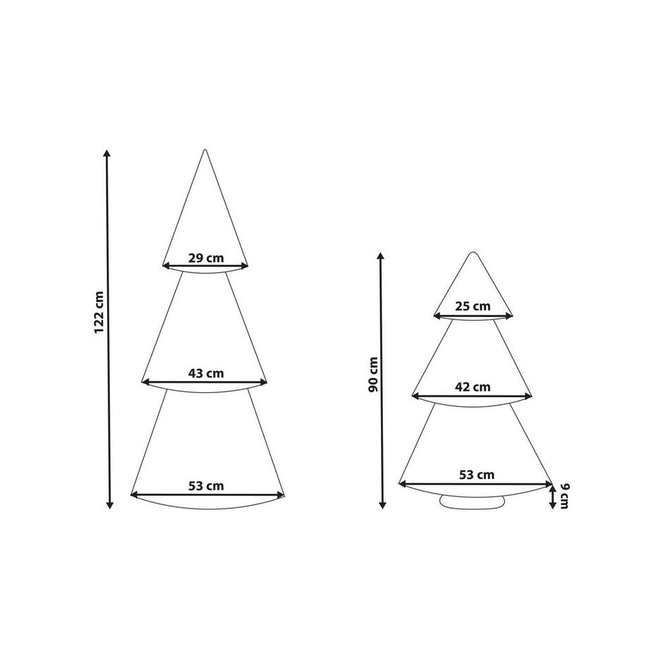 Beliani Weihnachtsdekoration 2er Set aus Papier Modern VEFSNA  