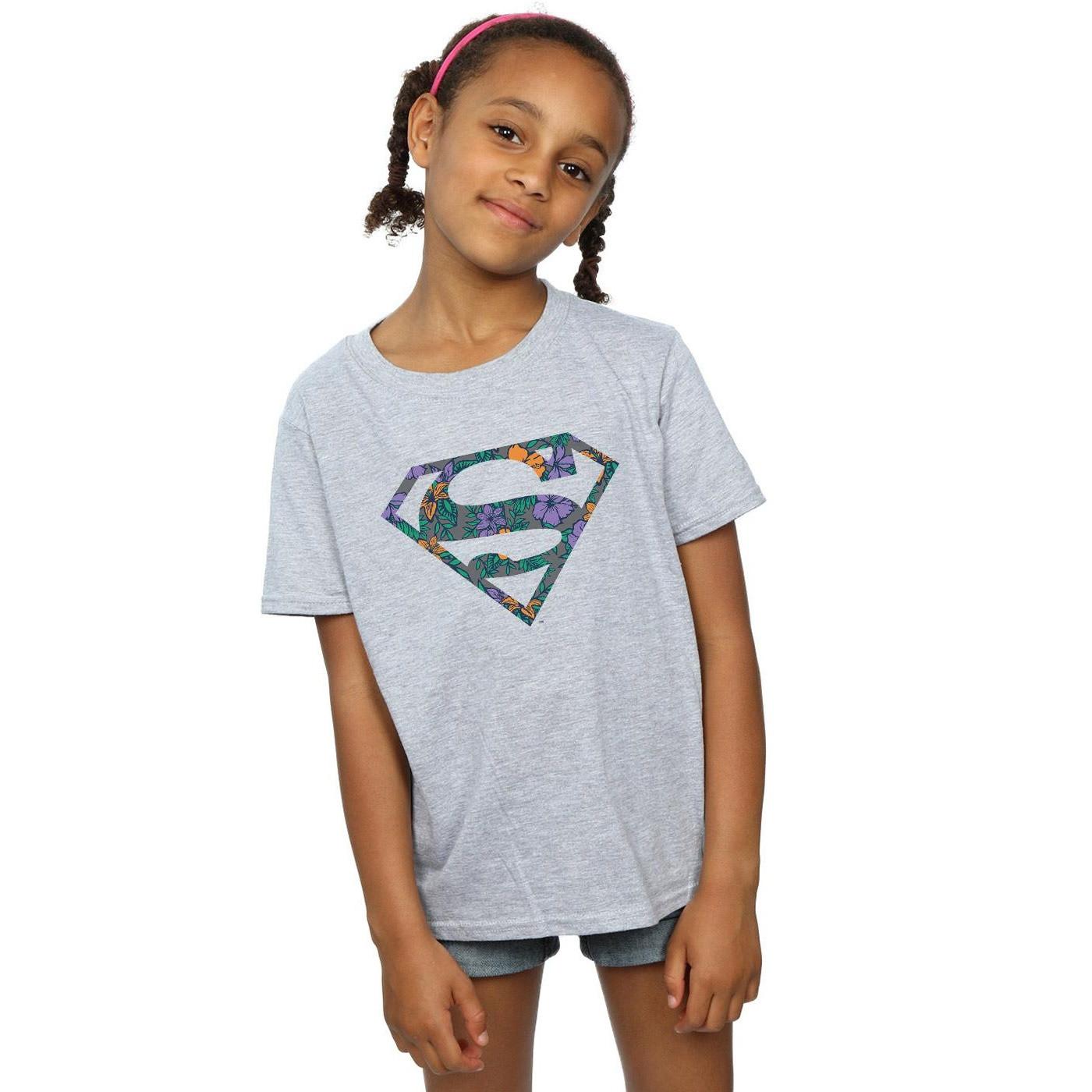 DC COMICS  Tshirt SUPERMAN FLORAL LOGO 