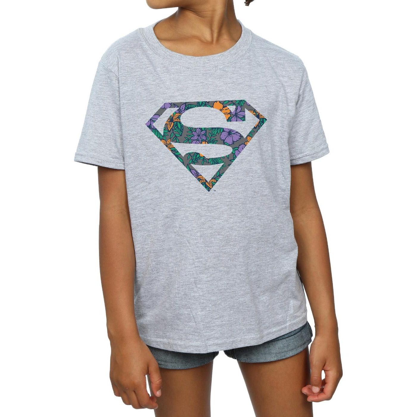 DC COMICS  Tshirt SUPERMAN FLORAL LOGO 