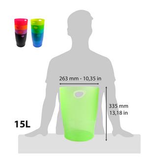 Exacompta Corbeille-à-papier Ecobin Linicolor - x 8  
