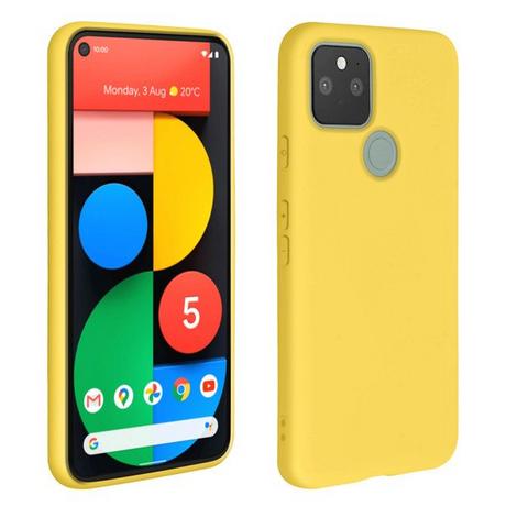 Avizar  Coque Google Pixel 5 Soft Touch Jaune 