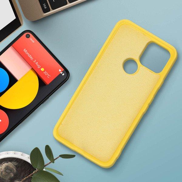 Avizar  Coque Google Pixel 5 Soft Touch Jaune 