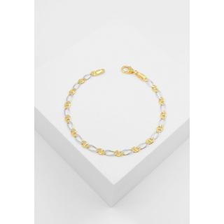 MUAU Schmuck  Bracelet Fantasie Bicolor Gelbgold-/Weissgold 750, 3.9mm, 19cm 