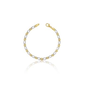 Bracelet Fantasie Bicolor Gelbgold-/Weissgold 750, 3.9mm, 19cm