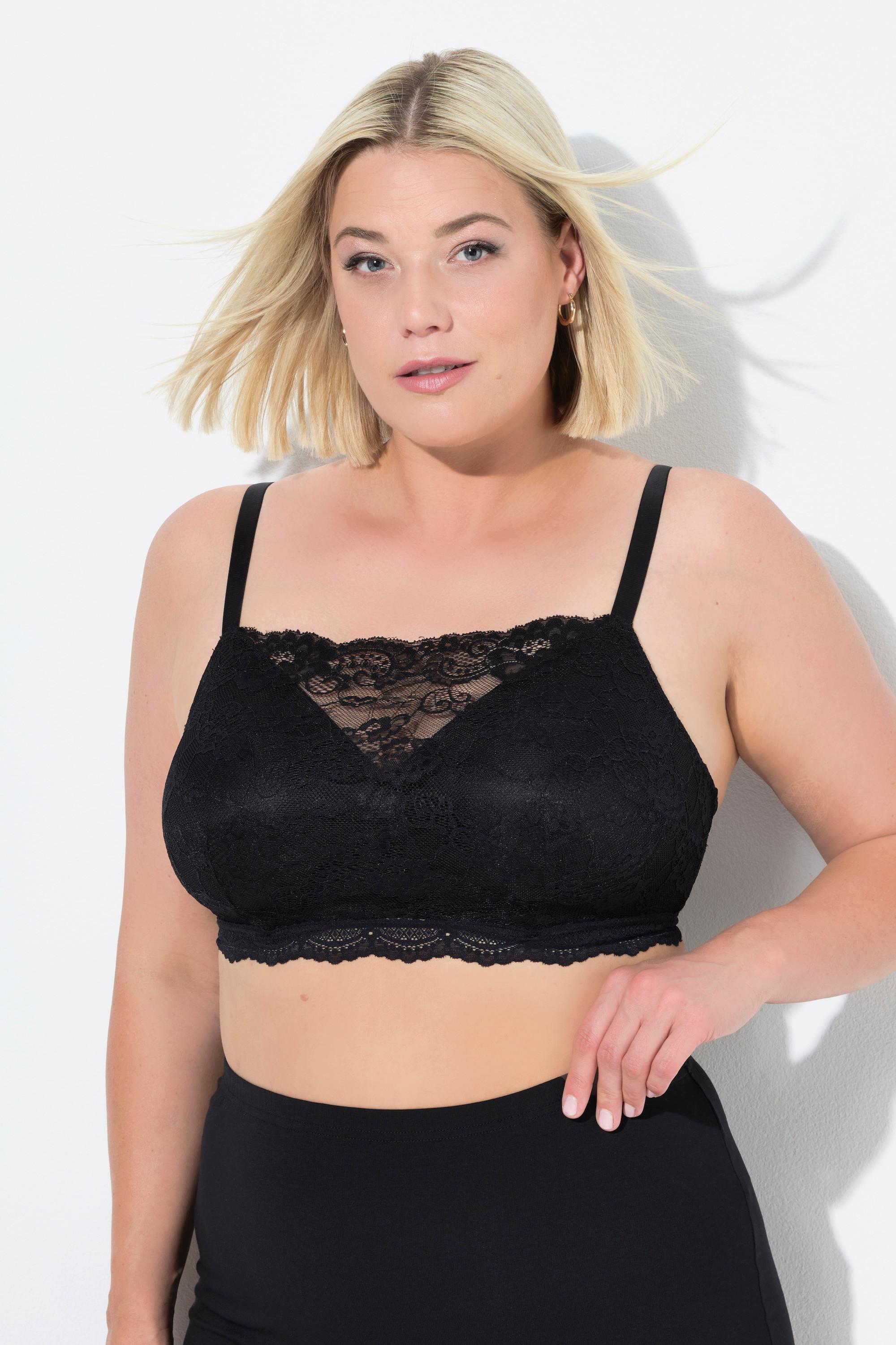 Ulla Popken Bralette Soft Cup Pizzo senza Ferretto  