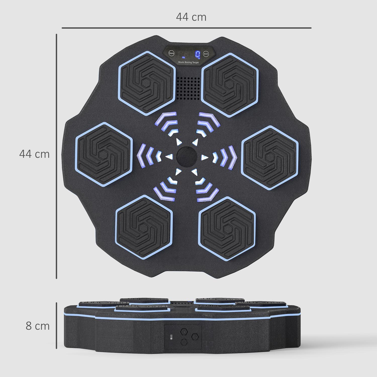 Northio  Boîte à musique, enceinte Bluetooth, montage mural, 9 vitesses et modes, lumières LED, noir 