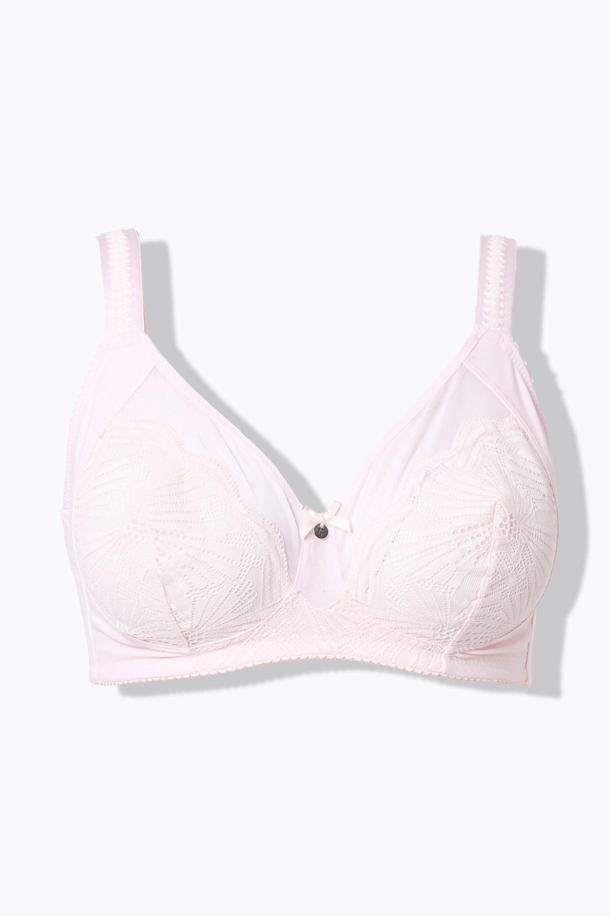 Ulla Popken Reggiseno senza ferretto in pizzo mesh  