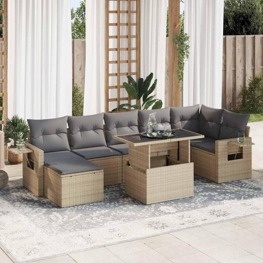 VidaXL Gartensofa set poly-rattan  