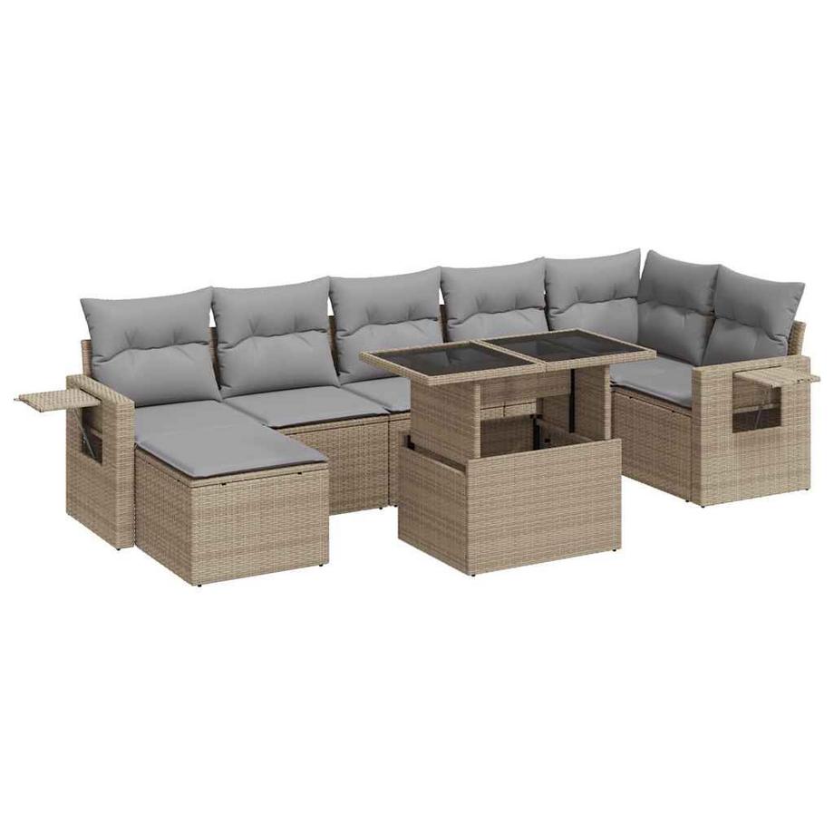 Gartensofa set poly-rattan
