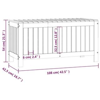 VidaXL Boîte de rangement de jardin bois de pin  