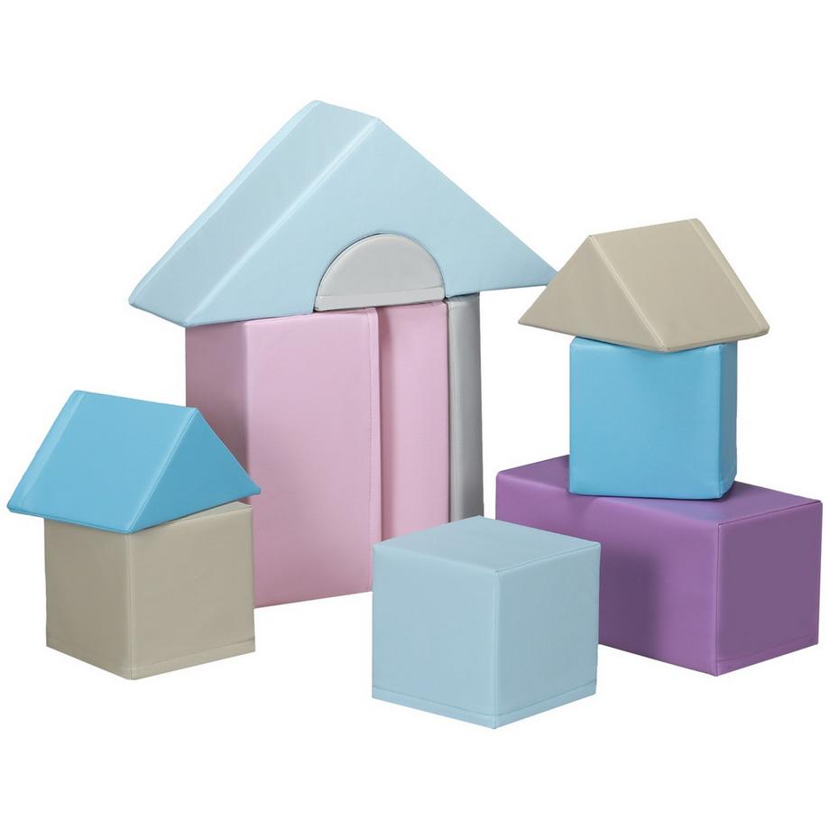 Northio  11 pièces. Blocs de construction souples, blocs de construction en mousse, jeu de blocs de construction pour courir, grimper, blocs de construction géants souples, blocs de construction pour enfants de 1 à 3 ans, cuir artificiel, coloré 