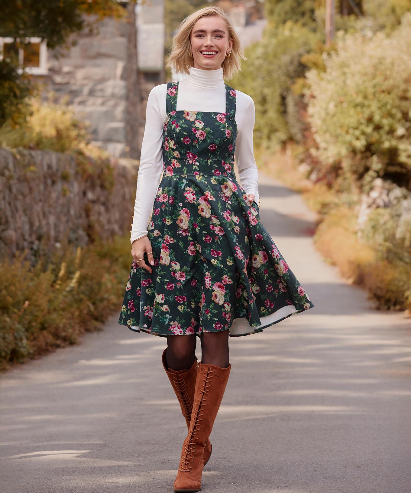 Joe Browns Latzkleid mit Blumenmuster  