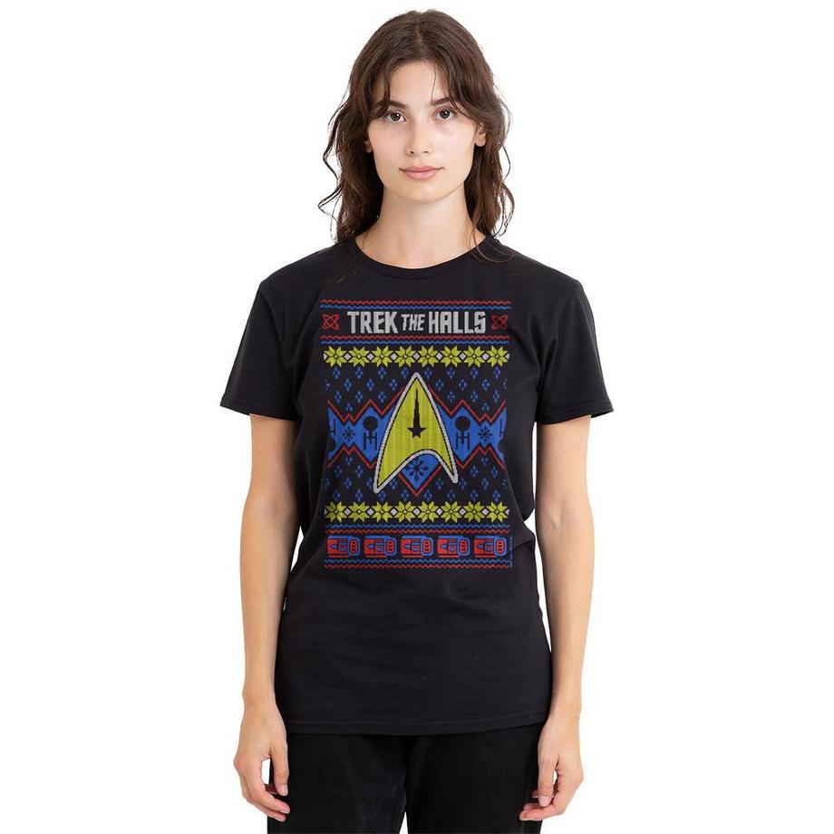 Star Trek Trek the Halls Ugly Christmas T-Shirt  