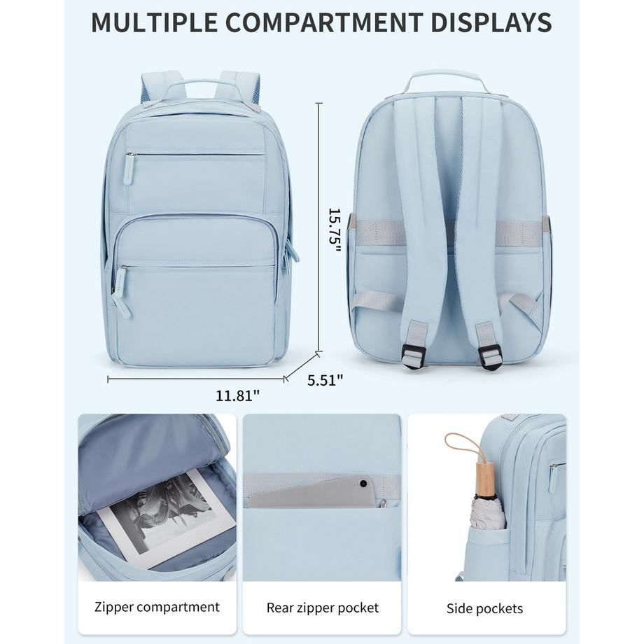 Only-bags.store Wasserdichter Tagesrucksack mit Laptopfach  
