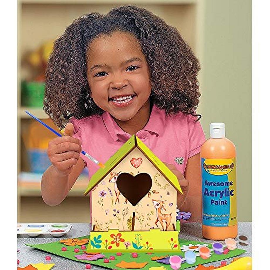 Activity-board  Vogelhaus Bausatz Kinder, Vogelhaus Basteln Kinder mit 3 Vogelhaus selbst bemalen 