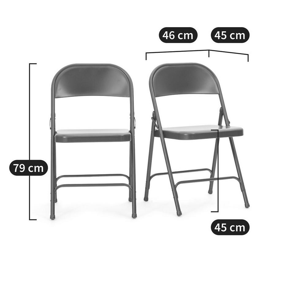 La Redoute Intérieurs Lot de 2 chaises pliantes  